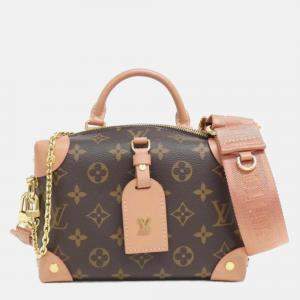 Pre Owned Louis Vuitton Petite Malle Souple Monogram Canvas Handbag