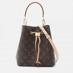 Louis Vuitton Neonoe BB Brown Coated Canvas Leather Shoulder Bag