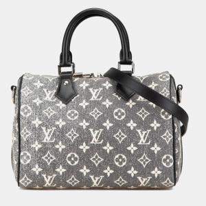 Louis Vuitton Monogram Jacquard Speedy Bandouliere 25 Black/Gray Canvas Leather Shoulder Bag