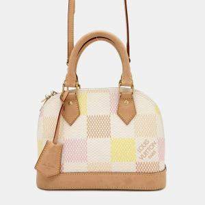 Louis Vuitton Alma BB Peach Damier Ebene Shoulder Bag