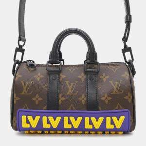 Louis Vuitton  Monogram Lv Rubber Keepall Xs Black/Brown Handbag