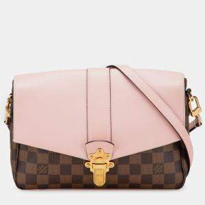Louis Vuitton Brown/Pink Damier Ebene Clapton PM