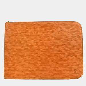 Louis Vuitton Orange Epi Poche Documents 38 Business Bag