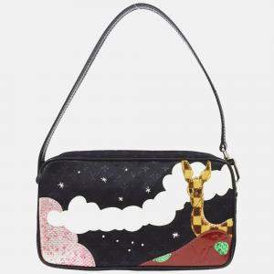 Louis Vuitton Black Satin Pochette Conte De Fees Handbag