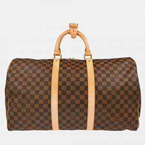 Louis Vuitton Damier Keepall 50 Travel Duffle Handbag