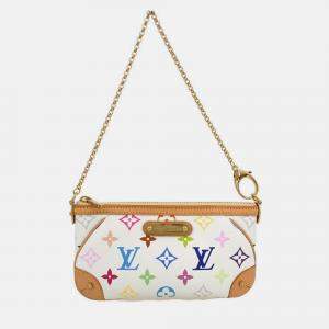 Louis Vuitton White Multicolor Pochette Milla MM Handbag