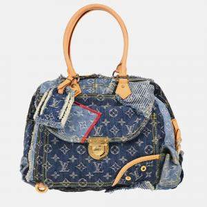 Louis Vuitton Monogram Denim Patchwork Bowly Shoulder Bag