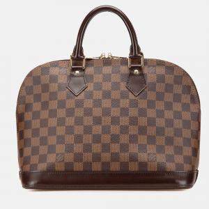 Louis Vuitton Brown Damier Ebene Alma PM Handbag 