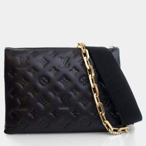 Louis Vuitton Coussin PM Black Embossed Lambskin Shoulder Bag