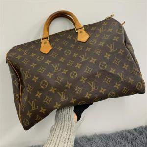 Pre Owned Louis Vuitton Brown Monogram Speedy 35