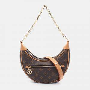 Louis Vuitton Loop Monogram Shoulder Bag Coated Canvas Leather Brown