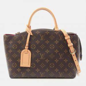 Louis Vuitton Petit Pale PM Brown Coated Canvas Leather Monogram Handbag 