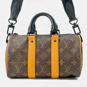 Louis Vuitton Shoulder Bag Monogram Macassar Keepall Bandouliere 25