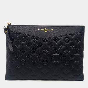 Louis Vuitton Black Leather Empreinte Daily Clutch