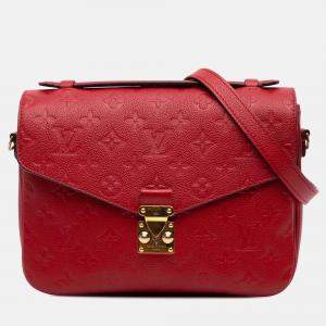 Louis Vuitton Red Monogram Empreinte Pochette Metis