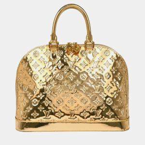 Louis Vuitton Alma MM Gold Monogram Miroir Handbag