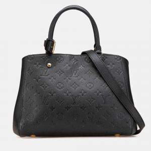 Louis Vuitton Black Monogram Empreinte Montaigne MM
