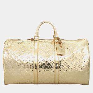 Louis Vuitton Keepall Boston 55 Gold Monogram Miroir Bag
