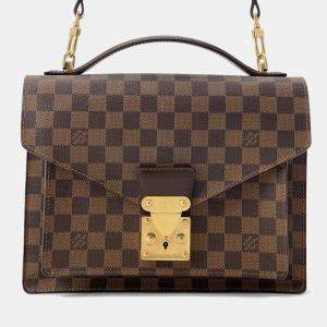 Pre Owned Louis Vuitton Monceau Spo Brown Damier Ebene Canvas Shoulder Bag