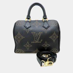 Louis Vuitton Monogram Empreinte Speedy Bandouliere 25 Handbag Noir