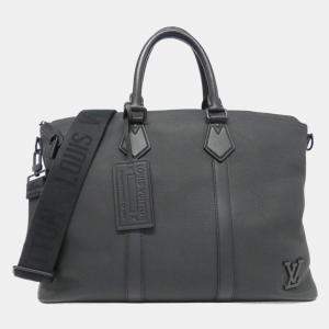 Louis Vuitton Lockit Black Aerogram Leather Handbag
