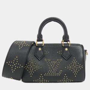 Louis Vuitton Nano Speedy Black Monogram Empreinte Leather Shoulder Bag