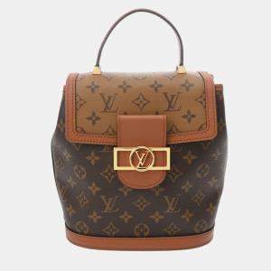 Louis Vuitton Monogram Reverse Dauphine Backpack Brown Canvas Backpack