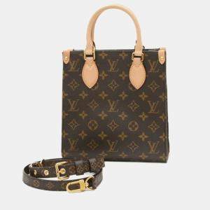 Louis Vuitton Sac Plat BB Brown Monogram Canvas Shoulder Bag