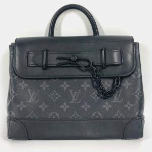 Louis Vuitton Monogram Eclipse Steamer Pm Bag 2Way Shoulder Crossbody Handbag Canvas Black