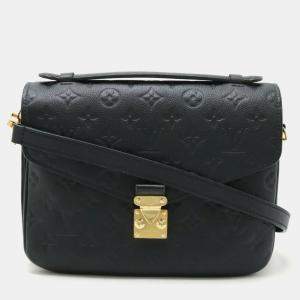 Louis Vuitton Monogram Empreinte Pochette Metis Mm Handbag Clutch Bag Shoulder Noir