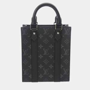 Louis Vuitton Sac Plat Mini Black Monogram Eclipse Canvas Shoulder Bag