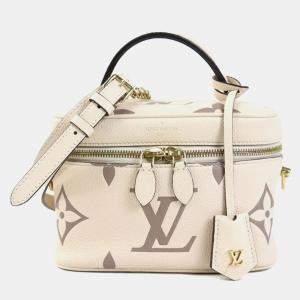 Louis Vuitton Shoulder Bag Bicolor Monogram Empreinte Vanity Pm Creme Bois De Rose