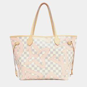 Louis Vuitton Damier Azur (Taisienne) Neverfull Mm Handbag