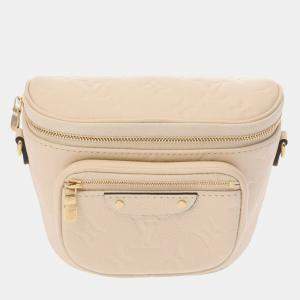Louis Vuitton Monogram Empreinte Mini Bum Bag Creme Leather