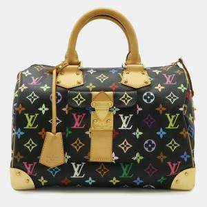 Louis Vuitton Monogram Multicolore Speedy 30 Noir Black Canvas Handbag