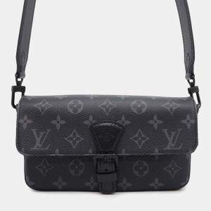 Louis Vuitton Shoulder Bag Monogram Eclipse Montsouris Wearable Wallet Black