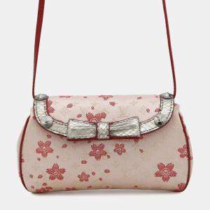 Louis Vuitton Shoulder Bag Monogram Satin Griotte Cherry Blossom