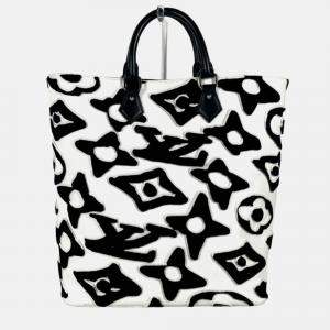 Louis Vuitton Tufted Monogram Cabas Shoulder Bag Vertical Tote Coated Canvas Black