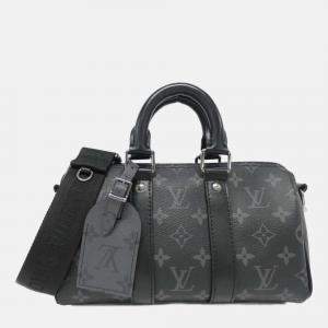 Louis Vuitton Monogram Eclipse Reverse Keepall Bandouliere 25Cm Boston Bag