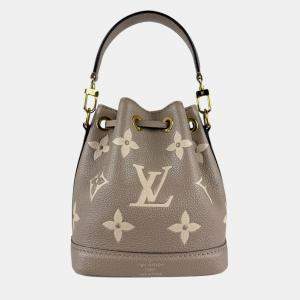 Louis Vuitton Shoulder Bag Bicolor Monogram Empreinte Nano Noe Creme