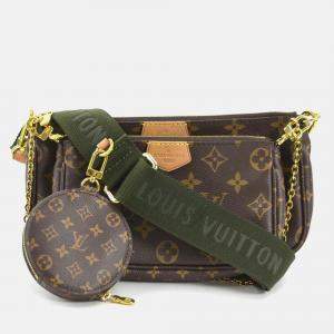 Pre Owned Louis Vuitton Multi Pochette Accessoires Brown Monogram Canvas Shoulder Bag