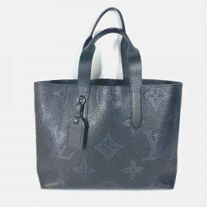Pre Owned Louis Vuitton Voyage Black Monogram Giant Shadow Leather Tote Bag