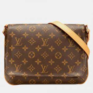 Louis Vuitton Brown Monogram Musette Tango Long Strap