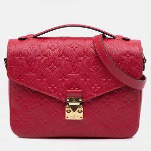 Louis Vuitton Red Monogram Empreinte Pochette Metis