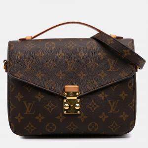 Louis Vuitton Brown Monogram Pochette Metis