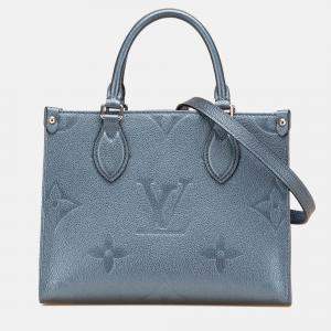 Louis Vuitton Blue Metallic Monogram Giant Empreinte Onthego PM
