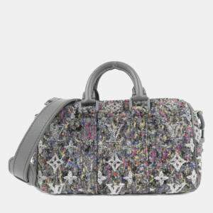 Louis Vuitton Keepall XS Gris Wool/Felt Boston Bag