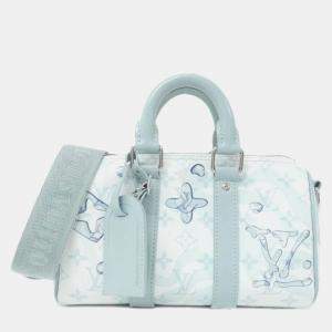 Louis Vuitton Keepall 25 Monogram Aqua Canvas Boston Bag