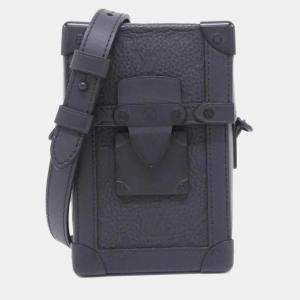 Louis Vuitton Vertical Trunk Black Taurillon Monogram Leather Shoulder Bag