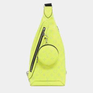 Louis Vuitton Duo Sling Yellow Taigarama Leather Shoulder Bag
